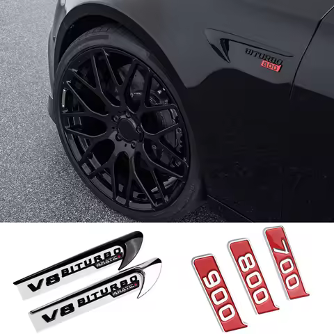 V8 V12 BITURBO TURBO 4MATIC 700 800 900 Fender Side Emblem Insignia Badge For Mercedes G W463 W205 W