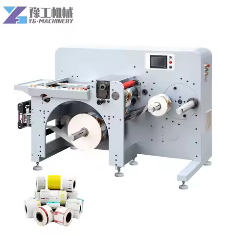 YG-350 Automatic High Speed Servo Motor Control Adhesive Paper Label Slitting Rewinding Machine with