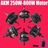 【YF】◆☽  AKM 36V /48V 250W 350W 500W 800W  Brushless Hub Motor Ebike Cassette Powerful Speed with 9Pins Cable