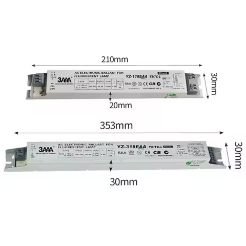 3AAA YZ-118EAA YZ-218EAA YZ-318EAA one for one T8 electronic ballast 18W/20W fluorescent tube rectif