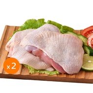【卜蜂】去骨帶皮雞腿肉 真空6連包x2組(2.7kg/組)
