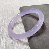 Natural Ice Penetrating Jade Bracelet Round Bangle Light Purple Violet quartzite Jade Bracelet Round