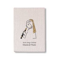 [Pearl Earrings Girl With Straight Flute] Cloth Notebook|Famous Painting Notebook|Notebook|Straw Str