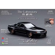 The Laboratory x Zonzo studio 1/64 Garage Active Widebody-R Nissan Skyline GTR R32 black