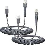 (2PCS) 9.84ft Coiled Scanner Charger Cable for Symbol/Zebra/Motorola DS9208 USB Cable LS2208 LS4278 