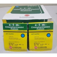 CTM TABLET CTteMe Anti-Itch Allergy Medicine - 1 Blister / Strip 12 Tablets