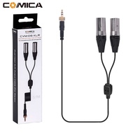 Comica CVM-DS-XLR hai đầu XLR Cáp đầu ra 3.5mm TRS đực sang đôi XLR nam âm thanh stereo Cáp đầu ra c