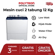 POLYTRON Mesin Cuci 2 Tabung 10 Kg Primadona Giant Series Hijab PWM 1082B