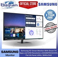 Samsung 43" Smart Monitor With Smart TV Apps and UHD Resolution LS43AM702UEXXS, Flat VA Panel, 60Hz, 3840x2160 (3-Y Wty)