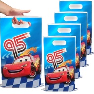 10/50pcs New McQueen Cars Theme Plastic Candy Loot Bag Handle Gift Bag For Kids Favor Lightning McQu