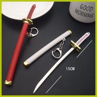 ➾ ↑ ☮ 15cm Anime keychain One piece keychain zoro sword keychain cosplay Law Katana sword toy samur
