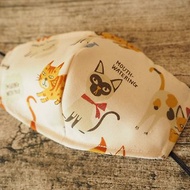 英國製作 環保可洗 可愛貓咪棉麻口罩 可放入濾芯或即棄口罩
