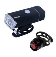 ไฟหน้าจักรยาน Machfally 180Lumens (USB) + ไฟท้ายจักรยานLED 3โหมด