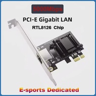 5G PCI-E to RJ45 Network Card Realtek 8126 1000/2500/5000Mbps RJ45 Interface Gigabit Ethernet PCI Ex