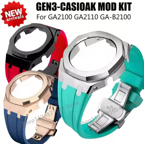 Gen3 Modification Kit for Casioak GA2100 Generation Metal Watch & Rubber Watch Strap for G shock Mod