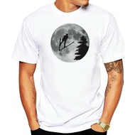 Unisex Kurzarm T-Shirt Moon-Jump-Skier -Jumping Mond Moon Skispringen