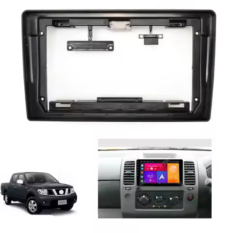 Car Radio Frame Panel for Nissan NAVARA D40 2006-2012 Compatible with 9 Inch DVD Multimedia Systems 