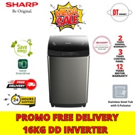 𝐅𝐑𝐄𝐄 𝐃𝐄𝐋𝐈𝐕𝐄𝐑𝐘 𝐋𝐎𝐑𝐑𝐘 𝐒𝐄𝐍𝐃𝐈𝐑𝐈 𝗞𝗟,𝗦𝗘𝗟𝗔𝗡𝗚𝗢𝗥 Sharp 16KG Direct Drive Inverter Washing Machine ESY1619 洗衣机
