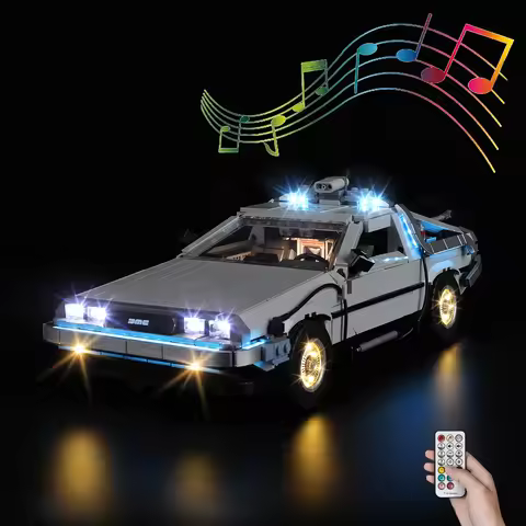 Kyglaring LED Light Kit suitable for Lego Back to the Future Time Machine 10300 Building Block Decor