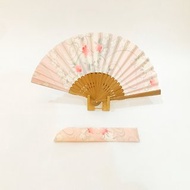 着物扇子　アンティークの絹の着物使用　日本の京都の職人が手仕事で制作　オンリーワン　プレゼントに最適 #36