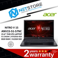 ACER NITRO V 15 ANV15-51-57NC 15.6" FHD IPS LAPTOP I5-13420H | RTX2050 4GB | 8GB RAM | 512GB SSD - NH.QNASM.001