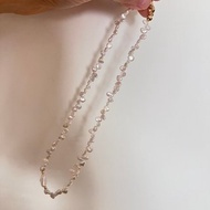 獨特花瓣型天然巴洛克珍珠項鍊