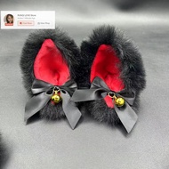 Motorcycle helmet with cat ear decoration for girls and men comes with Velcro