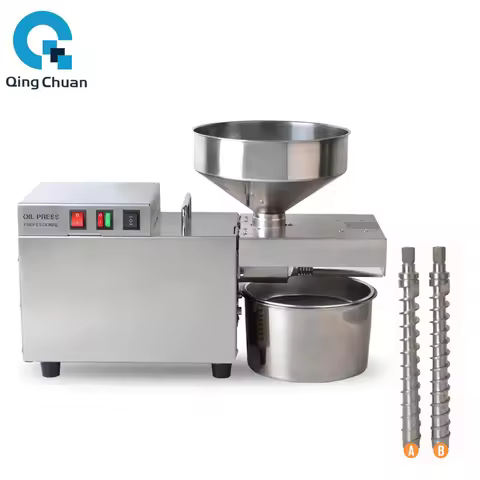 Oil Press Machine 7-13Kg Per Hours Commercial Peanut Flaxseed Squeezer S9 Stainless Steel Business S