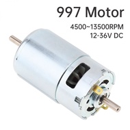997 DC Motor 12V - 36V Double Output Shaft Large Torque Micro Motor for DIY Power Tools / Processing