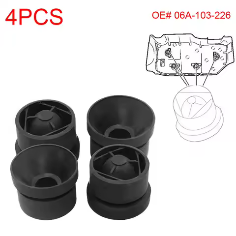 4pcs 06A103226 Rubber Engine Cover Grommet Engine Upper Cover for VW /Golf Mk5 /Polo /Passat B6 /Tou