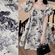 (New) Lovito Casual Dress Pleated Spring/summer Dress for Women L143ED445