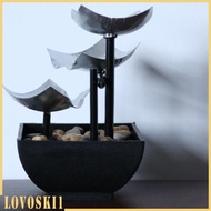 [Lovoski1] Minimalist Water Fountain Flowing Water Waterfall Garden Decoration Desktop Decoration Feng Shui Desktop Decor