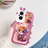 Jinsouwe Phone Case Casing For OPPO Reno7 Z 5G Reno 7Z 5G Case For Girls Cartoon Zodiac Series Monster Lens Case Soft Back Cover