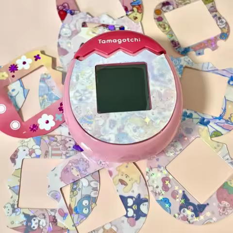 In Stock Tamagotchi Pix/Pix Party Faceplate Sticker Set - Laser Film Replacement Panel Removable Fas