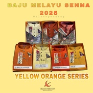 BAJU MELAYU SENNA 2025 BY ELRAH EXCLUSIVE (YELLOW ORANGE PEACH SERIES )