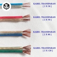 KABEL LISTRIK AUDIO TRANSPARAN SERABUT METERAN PER METER