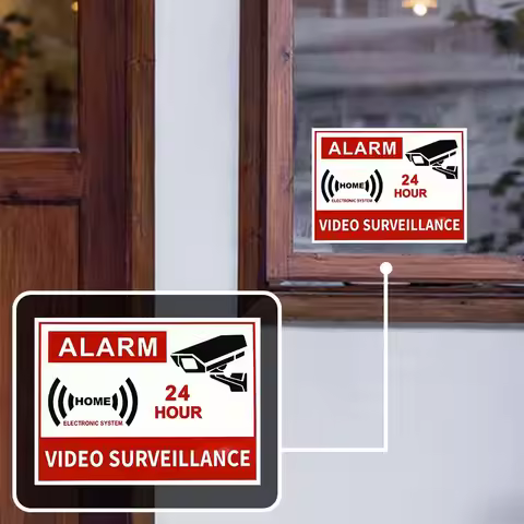 1PC ALARM 24h Motorcycle Sticker Waterproof Vinyl Decal for Motorbike Front Fairing Car Window Elect