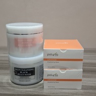 [NEW] POLYNIA Orange Brightening Mask EILEEN GRACE - Moisturize Rose Jelly Mask + Deep-Cleansing Bla