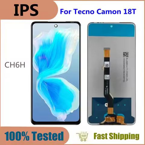6.8"For Tecno Camon 18T CH6H LCD Display with Touch Screen Digitizer Replacement For Tecno Camon 18T