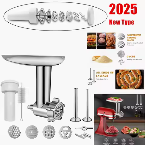 New Upgrade Metal Food Grinder Attachment for KitchenAid Stand Mixer Grinder Accessories Sausage Stu