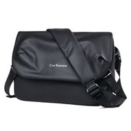 男士斜孭袋防水郵差包 單肩袋機能背囊 休閒騎行袋 新款男裝袋- 灰色 均碼