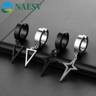 NAESV Cross Clip Earring Geometric Hip Hop Fake Piercing Female Male Drop Earring Non-Piercing Earri
