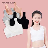 in stock (6-12Y) Bra Girls Teenager Girls Training Bra Cotton Girl Bra Top Skin-friendly Lingerie Ve