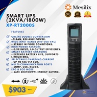 Mesilix Smart UPS 2KVA/1800W XP-RT2000S | Online Double Conversion | High Efficiency | Smart Battery