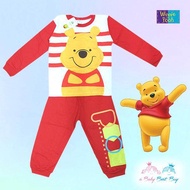 ชุดนอนเด็ก ชุดนอน ชุดนอนเด็กเล็ก ชุดนอนเด็กผู้ชาย ลาย Disney Winnie The Pooh เสื้อแขนยาว กางเกงขายาว