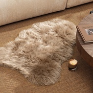Ashler Faux Fur Rug, Beige Area Rugs, Fluffy Sheepskin Fur Rug, Fuzzy Ultra Soft 2 x 3 Ft Rugs, Mach