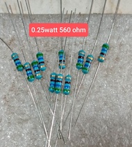10BUAH RESISTOR 0.25WATT 560 OHM 1/4 WATT 560 OHM SEPEREMPAT WATT 560 OHM