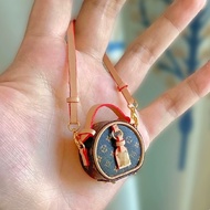 Miniature Bag Round Cake Bucket Shoulder Bag ob24 Doll Use blythe Soldier Barbie