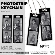 GANTUNGAN [NEW GROUP] Mini Photostrip Keychain Black Ver CORTISS Enha Enhypeen SVTT Seventeeen BTTS 