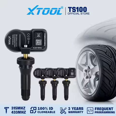 XTOOL TS100 TPMS Sensor Rubber Version 433MHz 315MHz Tire Repair Tool TPMS Scanner Pressure Monitor 